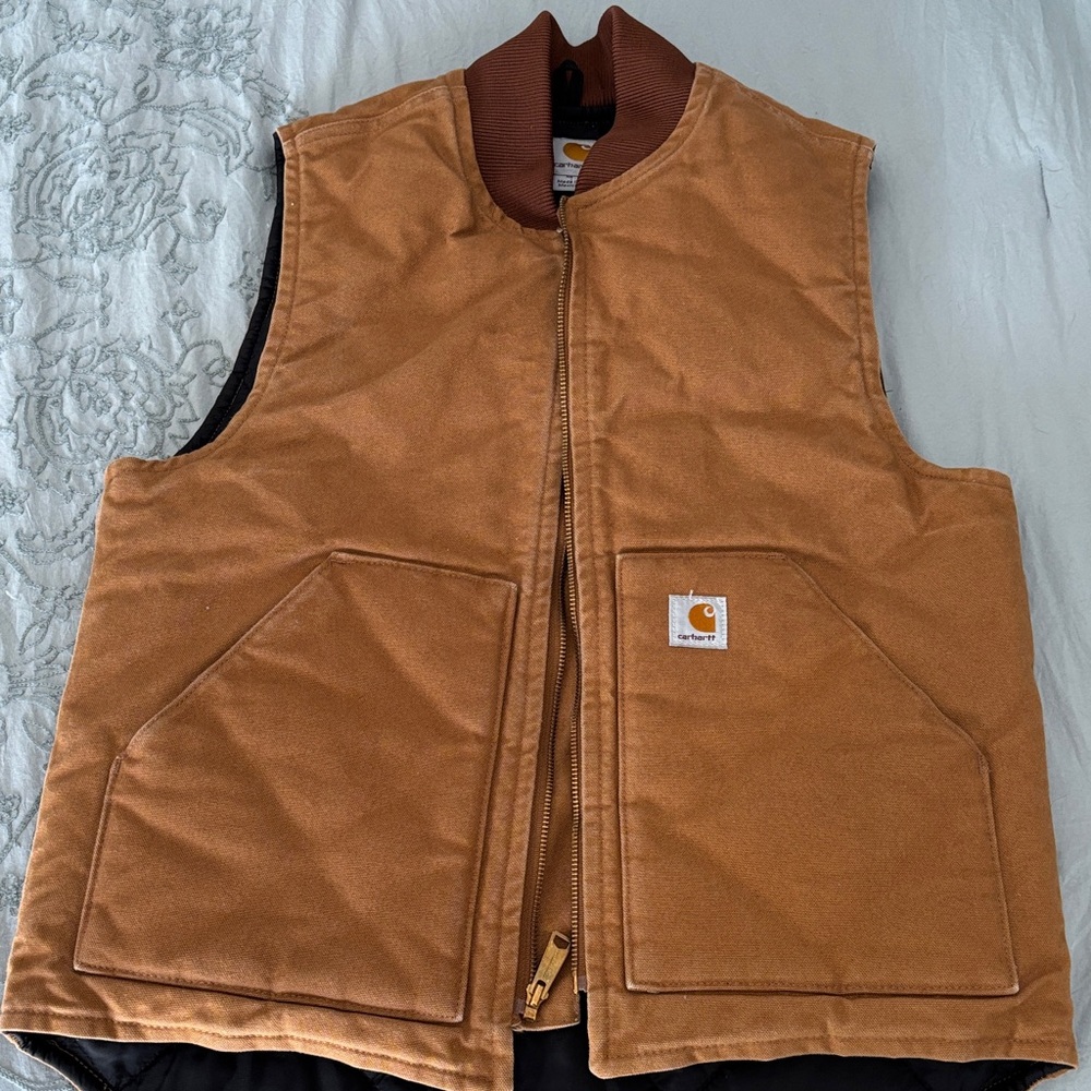 Carhartt Tan Canvas Work Vest